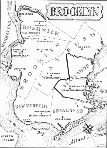 Map of Brooklyn in 1700