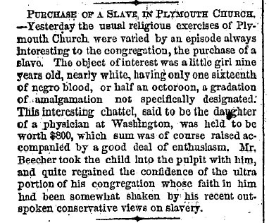 Purchase of a Slave in Plymouth Church