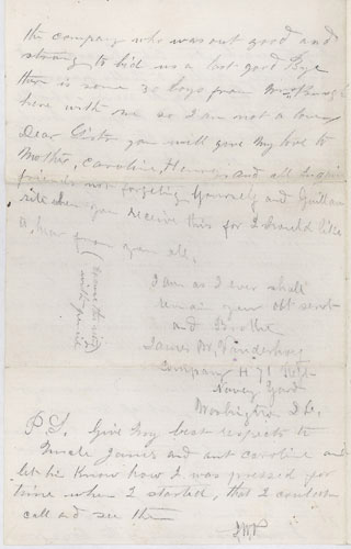 Letter by James W. Vanderhoef, May 1, 1861, page 4