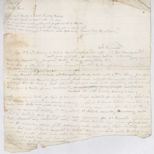 Letter by James W. Vanderhoef, July 21, 1861