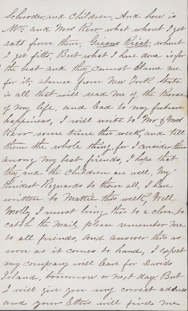 Letter by James W. Vanderhoef, December 2, 1866, page 3
