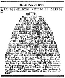advertisement for skirts