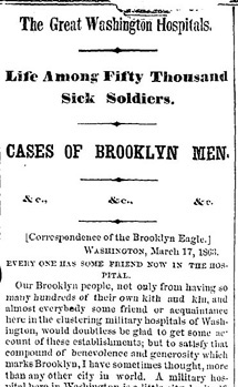 Walt Whitman, nurse: Life Among Fifty Thousand Sick Soldiers article