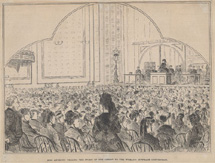 illustration of Susan B. Anthony at a Woman's Suffrage Convention